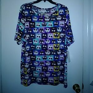 Lularoe Gigi Disney Jack Skellington 3xl top
